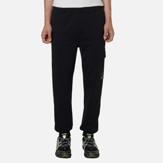 Мужские брюки C.P. Company Lens Pocket Diagonal Raised Fleece Black