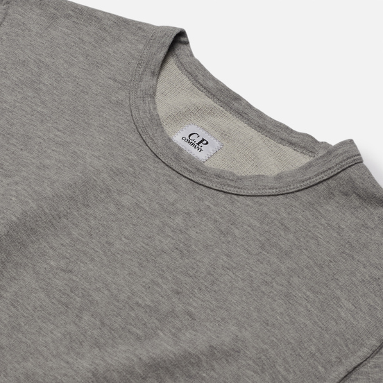 Мужская толстовка C.P. Company Pocket Lens Garment Dyed Light Feece Grey Melange
