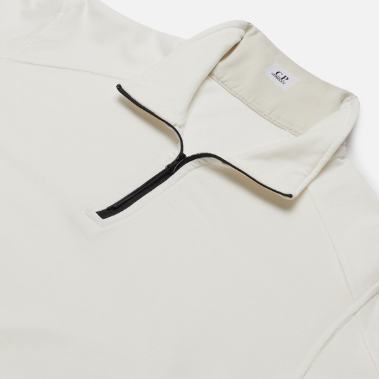 Мужская толстовка C.P. Company Pocket Lens Half-Zip Light Feece Gauze White