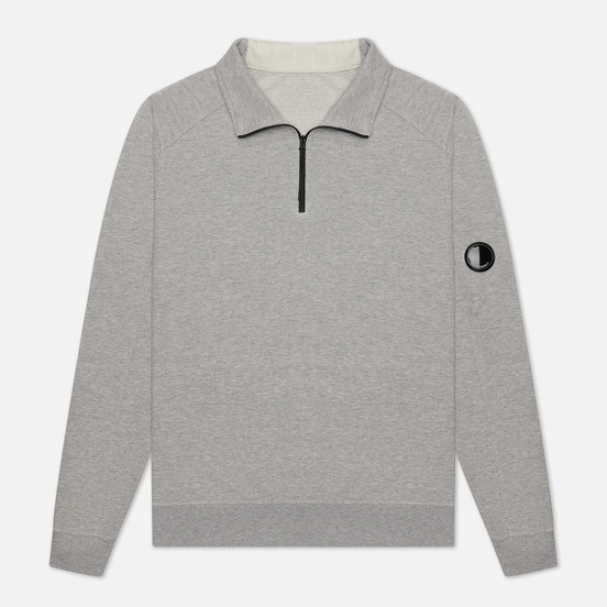 Мужская толстовка C.P. Company Pocket Lens Half-Zip Light Feece Grey Melange