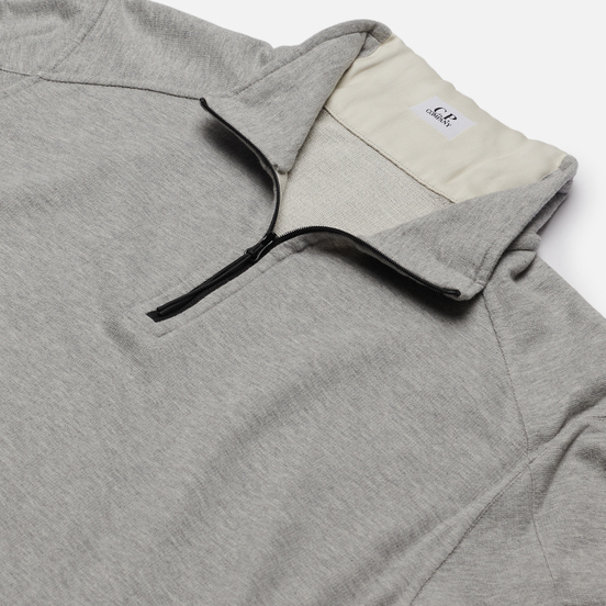 Мужская толстовка C.P. Company Pocket Lens Half-Zip Light Feece Grey Melange