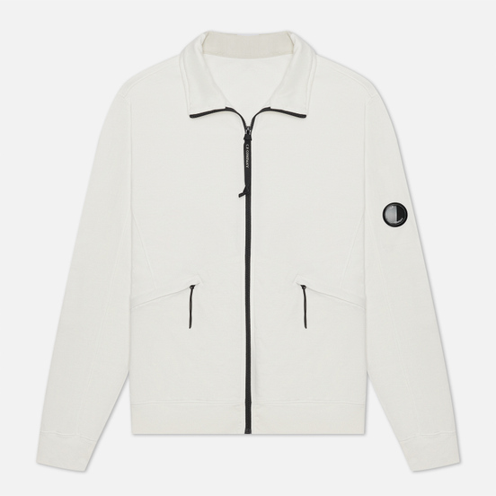 Мужская толстовка C.P. Company Pocket Lens Full-Zip Light Feece Gauze White