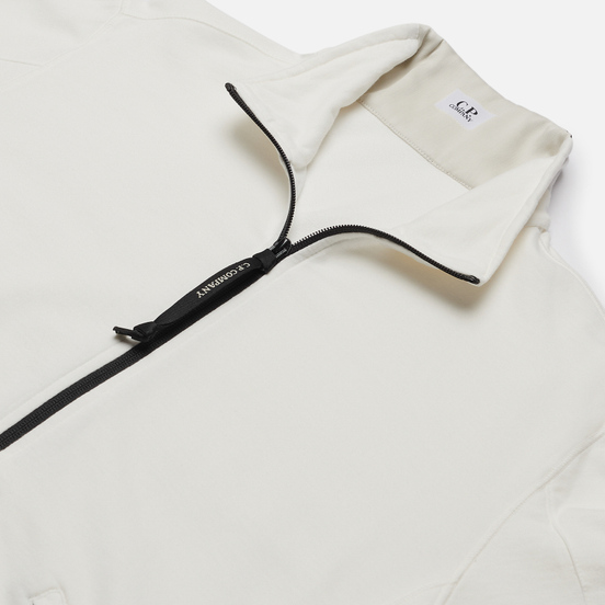 Мужская толстовка C.P. Company Pocket Lens Full-Zip Light Feece Gauze White