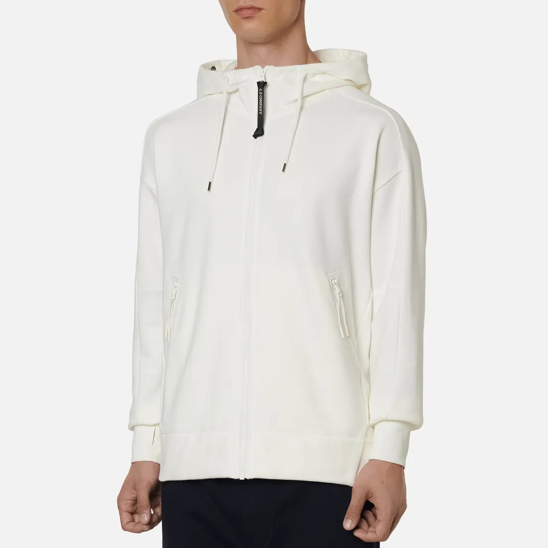 C.P. Company Мужская толстовка Goggle Full Zip Hoodie Diagonal Raised Fleece