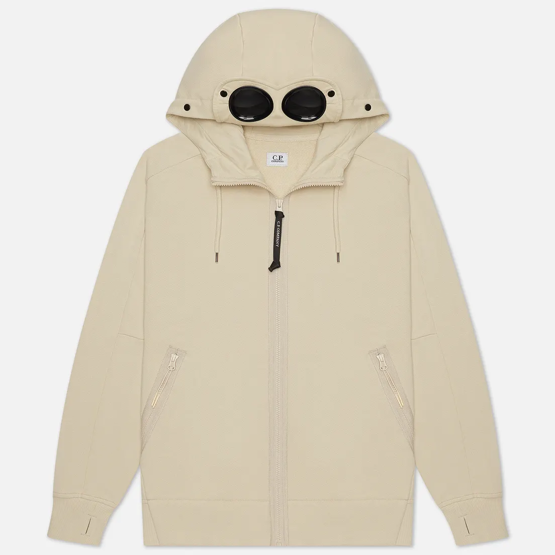 C.P. Company Мужская толстовка Goggle Full Zip Hoodie Diagonal Raised Fleece