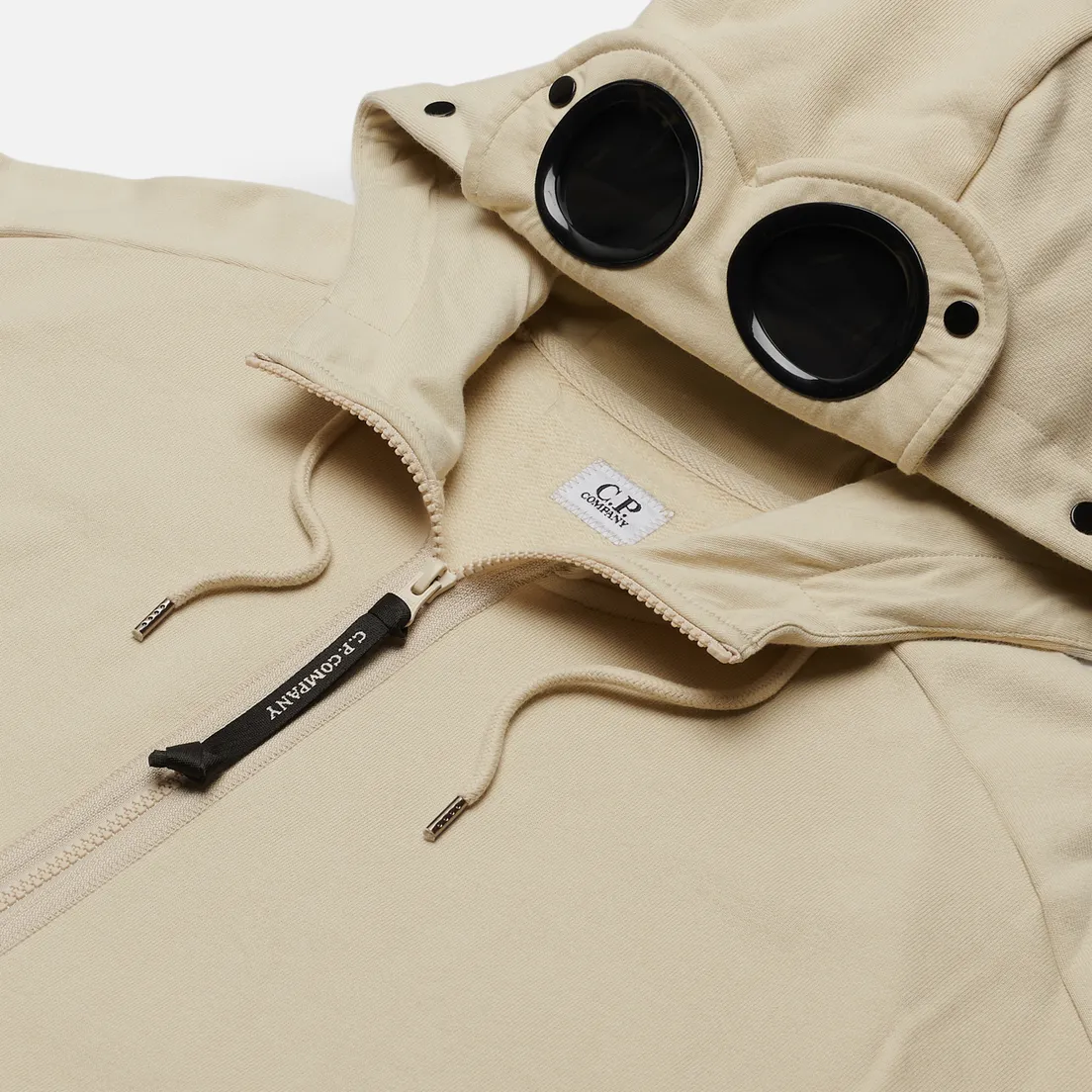 C.P. Company Мужская толстовка Goggle Full Zip Hoodie Diagonal Raised Fleece