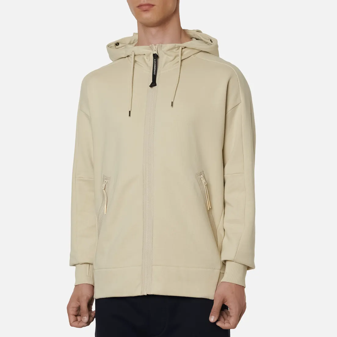 C.P. Company Мужская толстовка Goggle Full Zip Hoodie Diagonal Raised Fleece