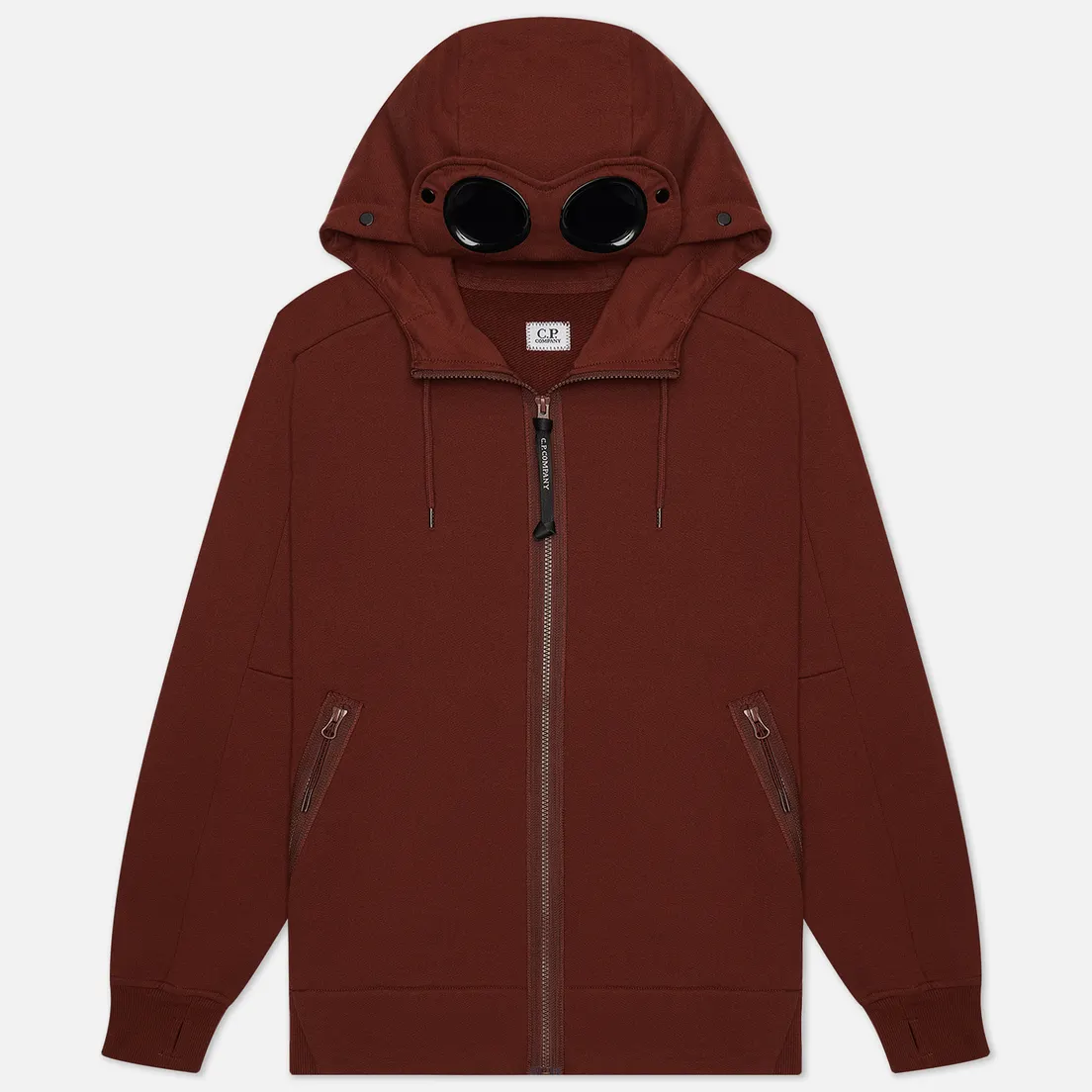 C.P. Company Мужская толстовка Goggle Full Zip Hoodie Diagonal Raised Fleece