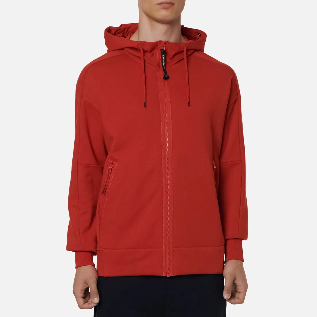 C.P. Company Мужская толстовка Goggle Full Zip Hoodie Diagonal Raised Fleece