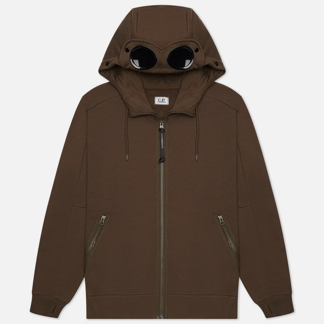 C.P. Company Мужская толстовка Goggle Full Zip Hoodie Diagonal Raised Fleece