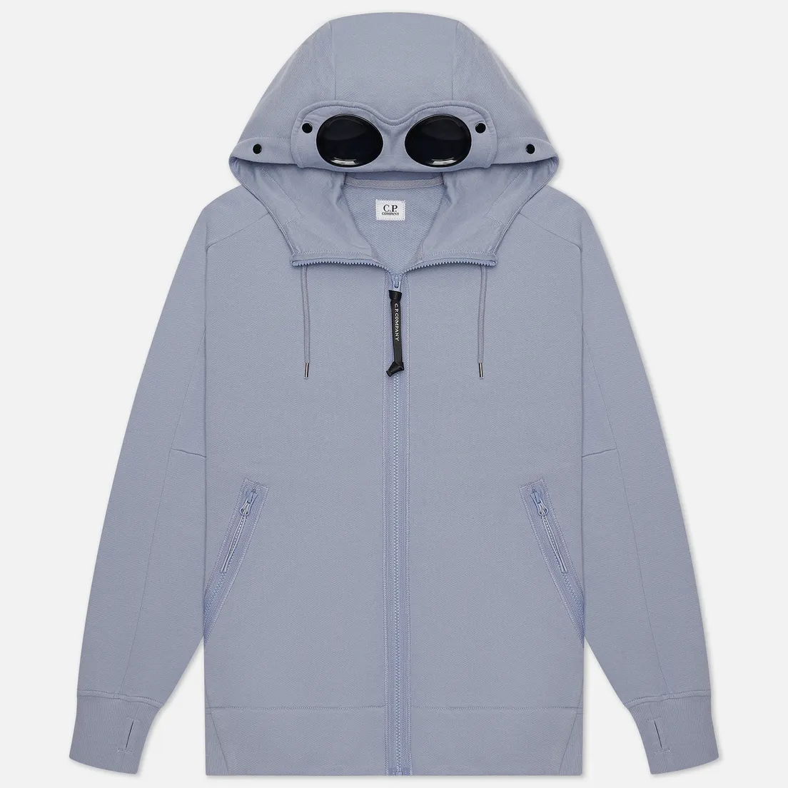 C.P. Company Мужская толстовка Goggle Full Zip Hoodie Diagonal Raised Fleece