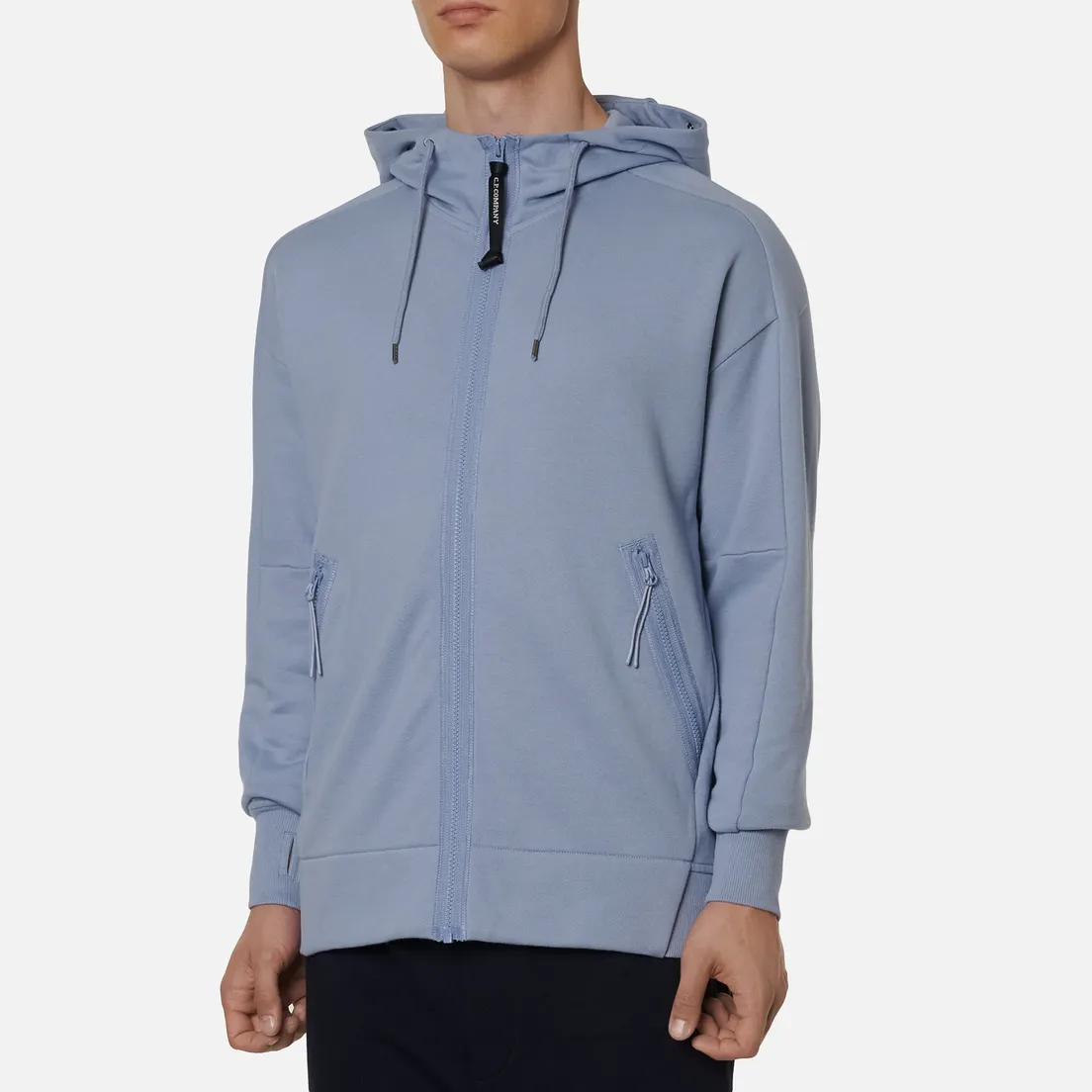 C.P. Company Мужская толстовка Goggle Full Zip Hoodie Diagonal Raised Fleece