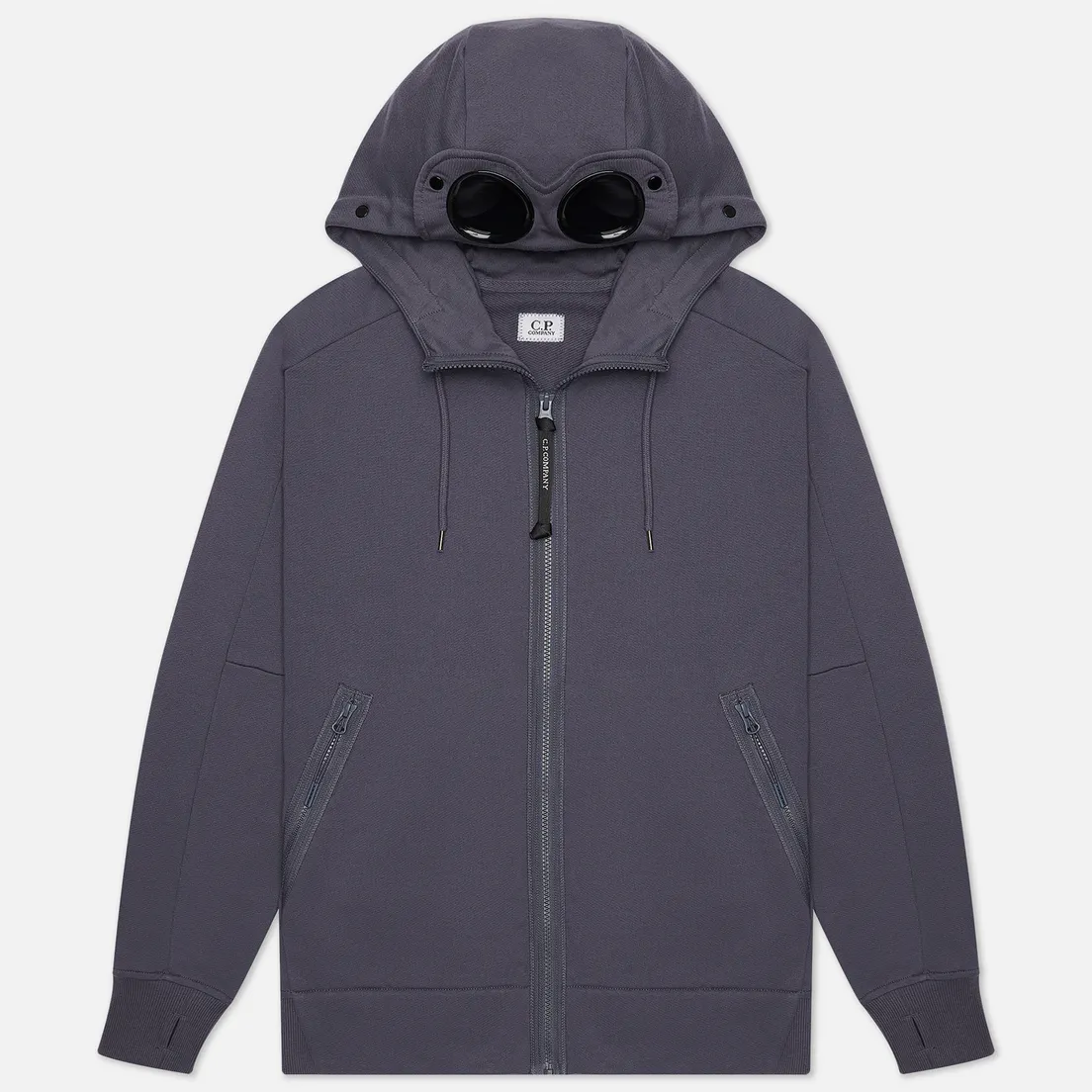 C.P. Company Мужская толстовка Goggle Full Zip Hoodie Diagonal Raised Fleece