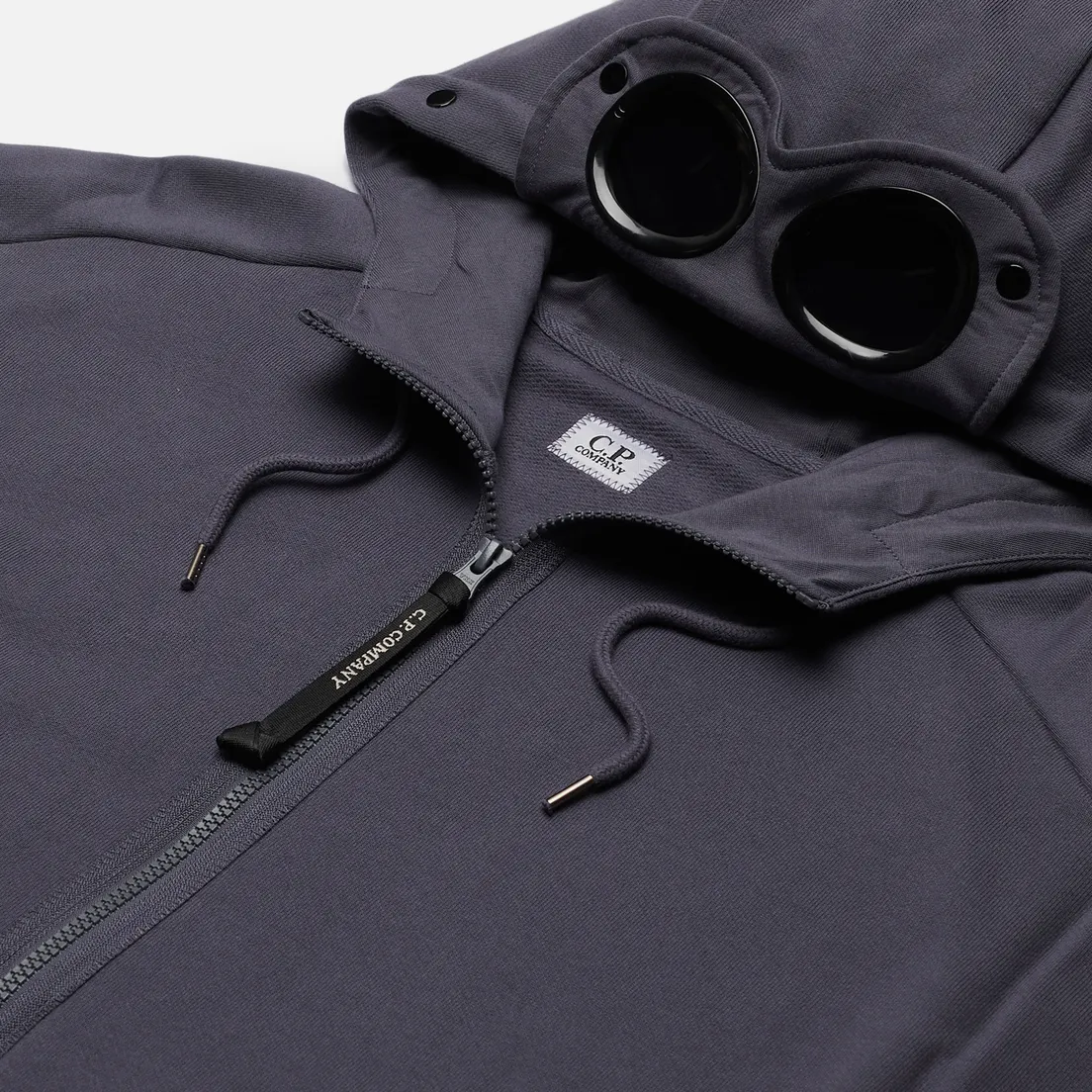 C.P. Company Мужская толстовка Goggle Full Zip Hoodie Diagonal Raised Fleece