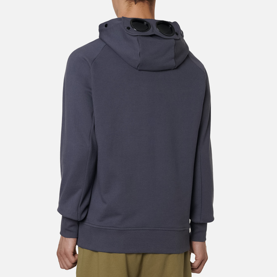Мужская толстовка C.P. Company Goggle Full Zip Hoodie Diagonal Raised Fleece Ombre Blue