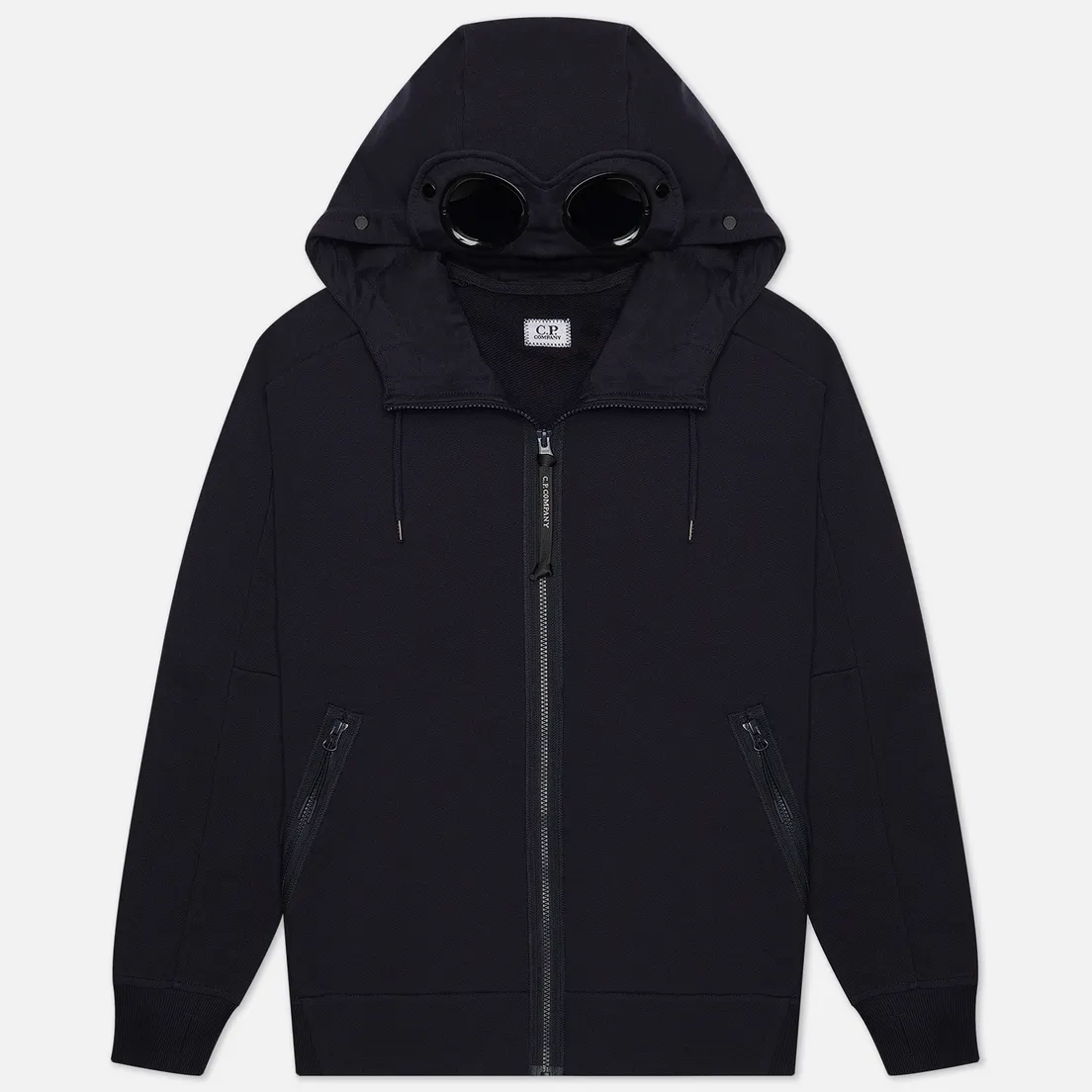 C.P. Company Мужская толстовка Goggle Full Zip Hoodie Diagonal Raised Fleece