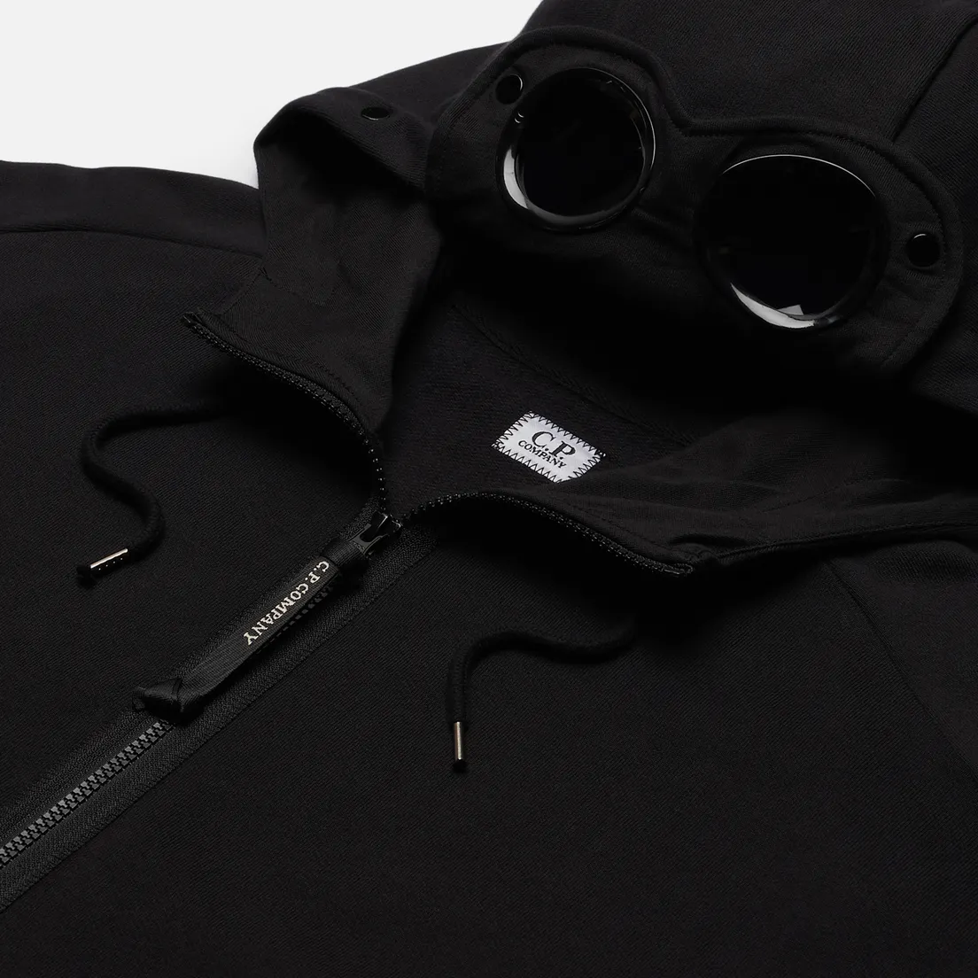 C.P. Company Мужская толстовка Goggle Full Zip Hoodie Diagonal Raised Fleece