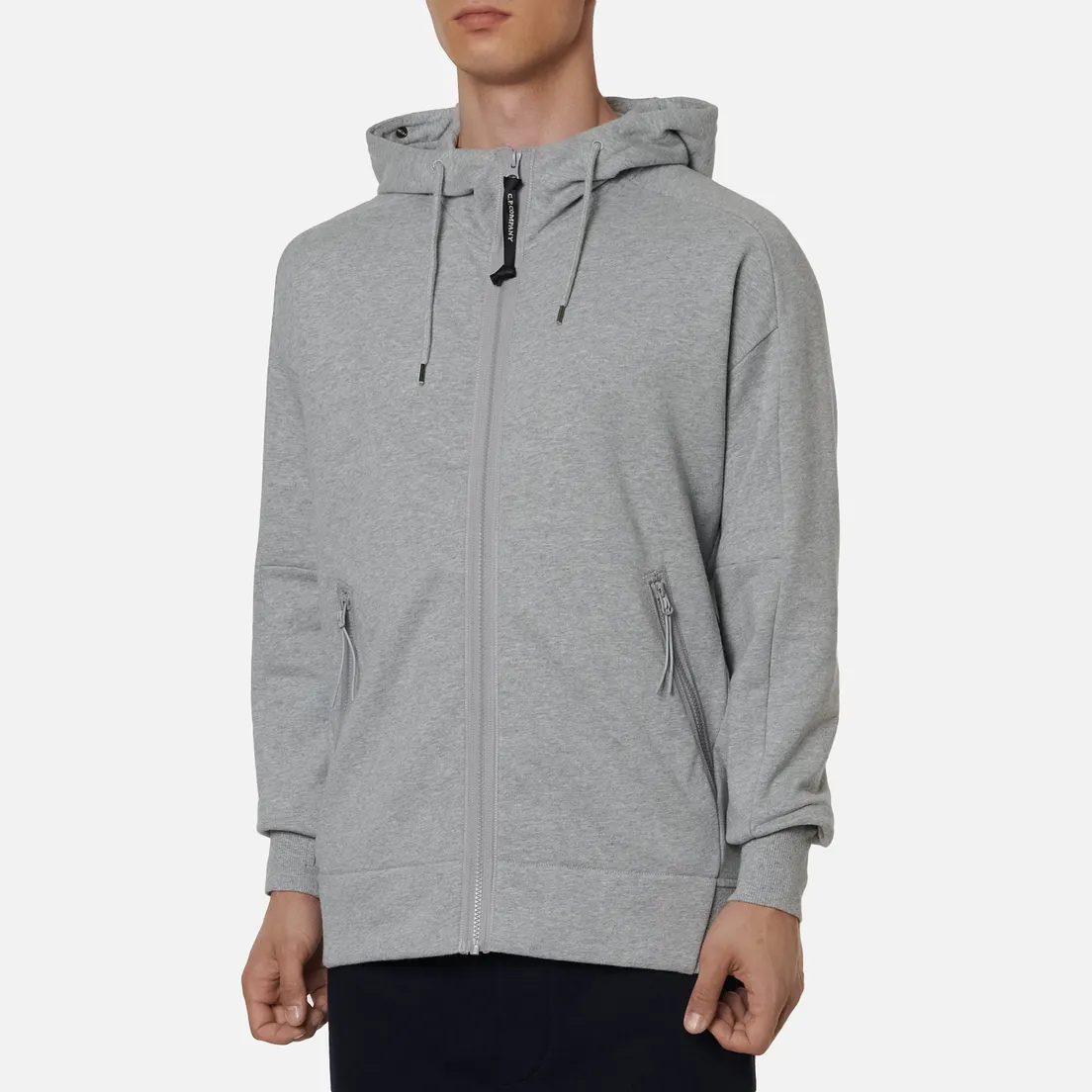 C.P. Company Мужская толстовка Goggle Full Zip Hoodie Diagonal Raised Fleece