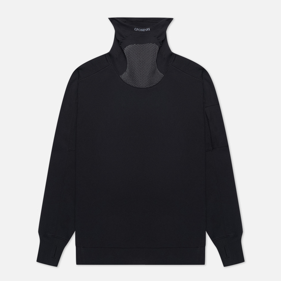 Мужская толстовка C.P. Company Roll Neck Diagonal Raised Fleece Black