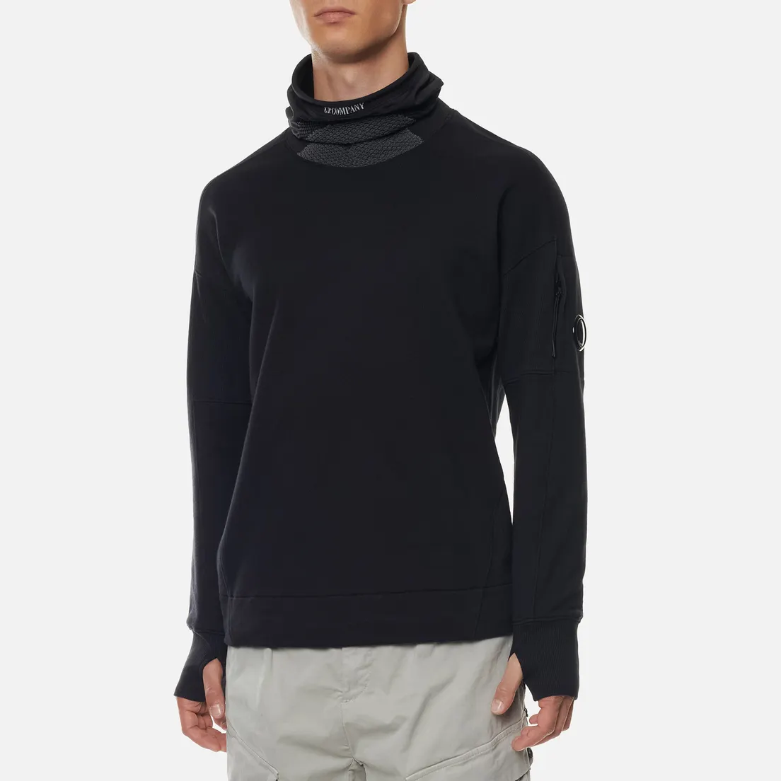 C.P. Company Мужская толстовка Roll Neck Diagonal Raised Fleece
