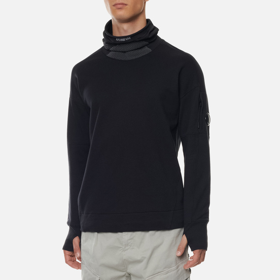 Мужская толстовка C.P. Company Roll Neck Diagonal Raised Fleece Black