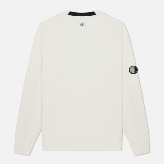 Мужская толстовка C.P. Company Lens Pocket Diagonal Raised Fleece Gauze White