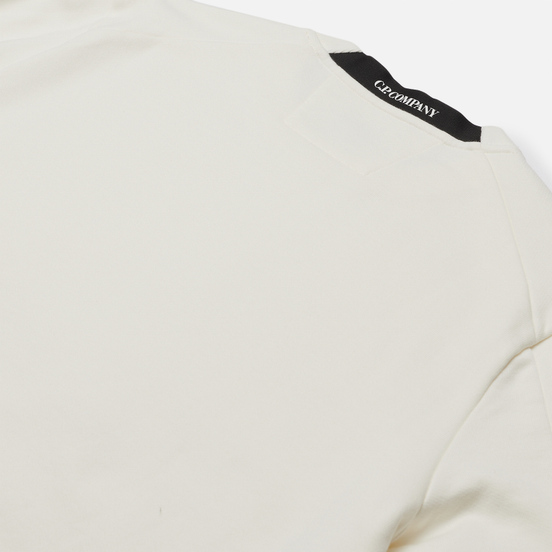 Мужская толстовка C.P. Company Lens Pocket Diagonal Raised Fleece Gauze White