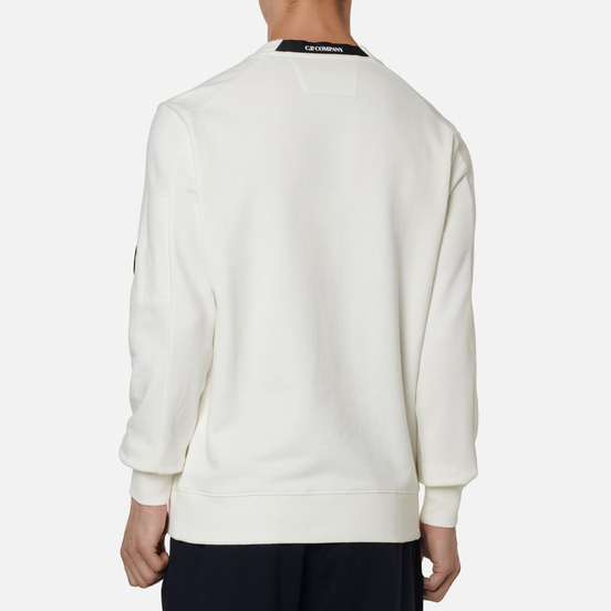 Мужская толстовка C.P. Company Lens Pocket Diagonal Raised Fleece Gauze White