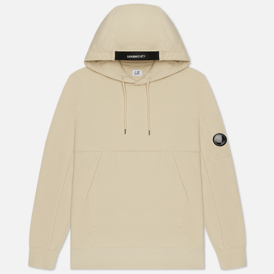 Мужская толстовка C.P. Company Pocket Lens Diagonal Raised Fleece Hoodie Oyster Grey