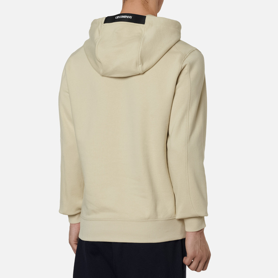 Мужская толстовка C.P. Company Pocket Lens Diagonal Raised Fleece Hoodie Oyster Grey