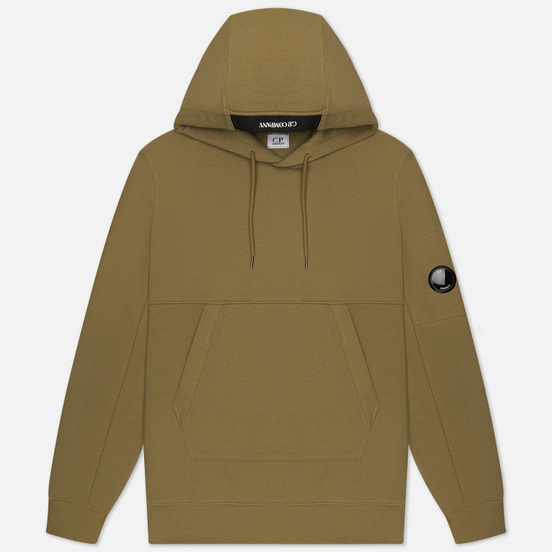 Мужская толстовка C.P. Company Pocket Lens Diagonal Raised Fleece Hoodie Martini Olive
