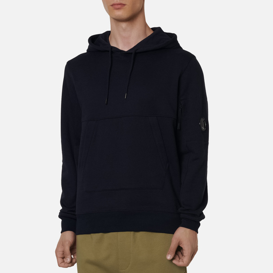 Мужская толстовка C.P. Company Pocket Lens Diagonal Raised Fleece Hoodie Total Eclipse