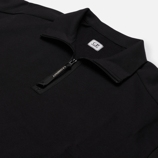 Мужская толстовка C.P. Company Lens Pocket Half-Zip Diagonal Raised Fleece Black