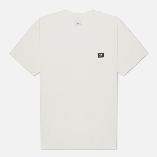 Мужская футболка C.P. Company Mini Logo Label Jersey 30/1 Gauze White
