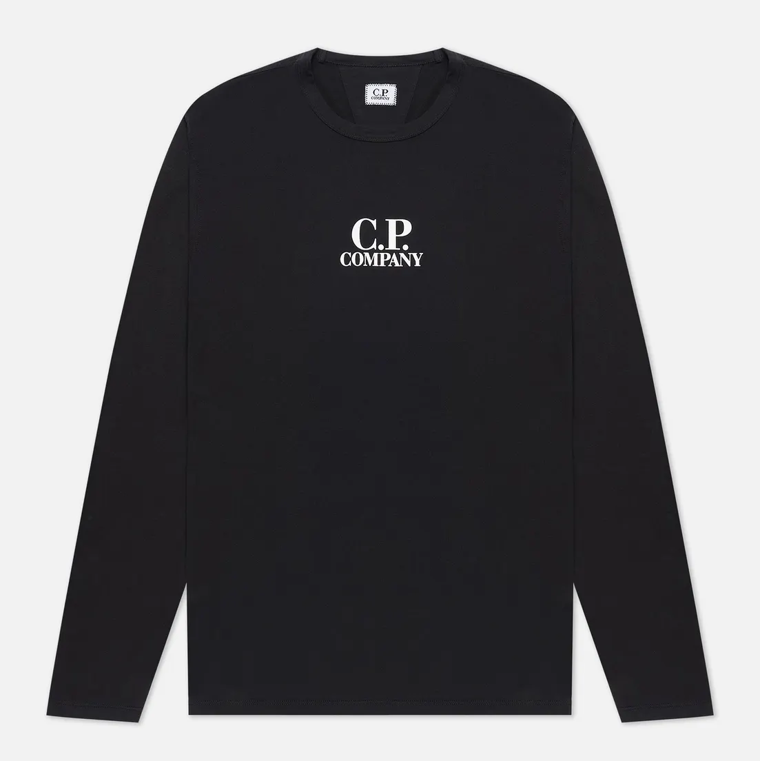 C.P. Company Мужской лонгслив Classic Logo Garment Dyed Brushed Jersey