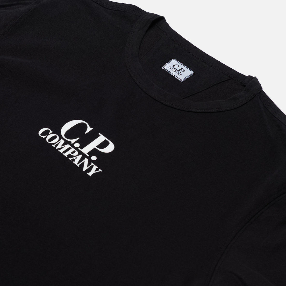 C.P. Company Мужской лонгслив Classic Logo Garment Dyed Brushed Jersey