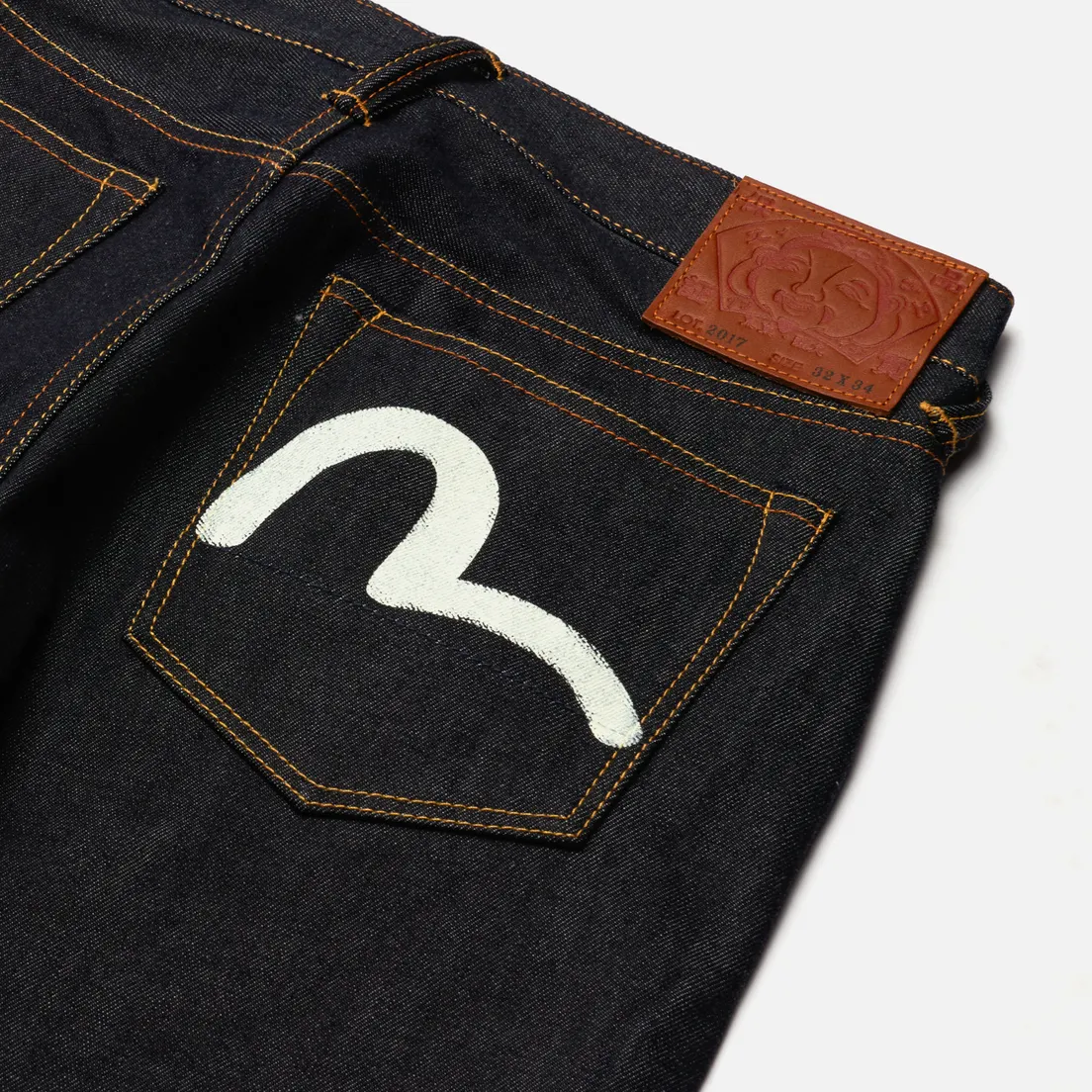 Evisu Мужские джинсы 2017 Off White Seagull Carrot Fit