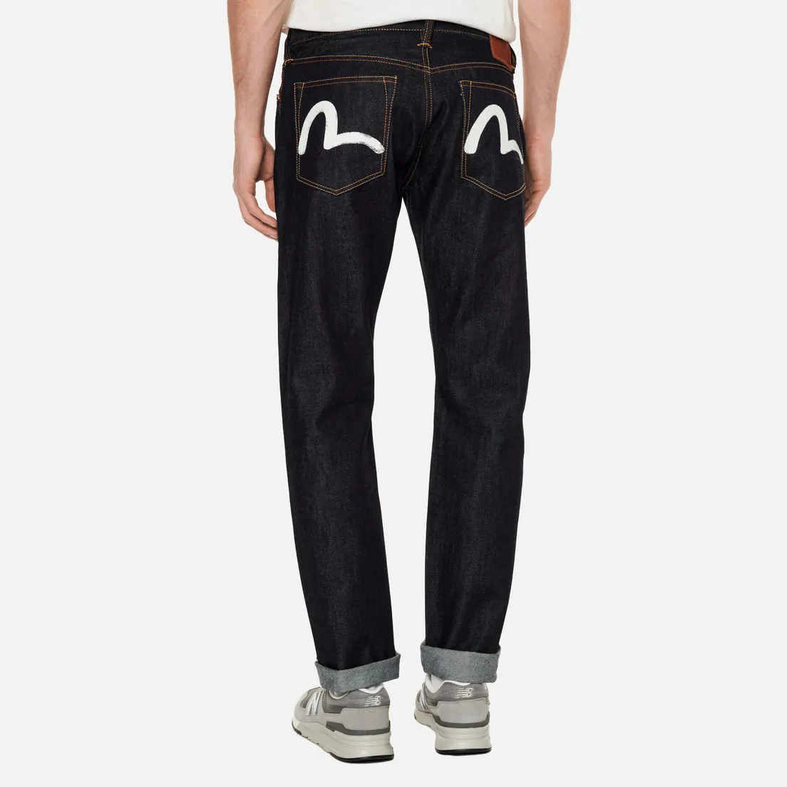 Evisu Мужские джинсы 2017 Off White Seagull Carrot Fit