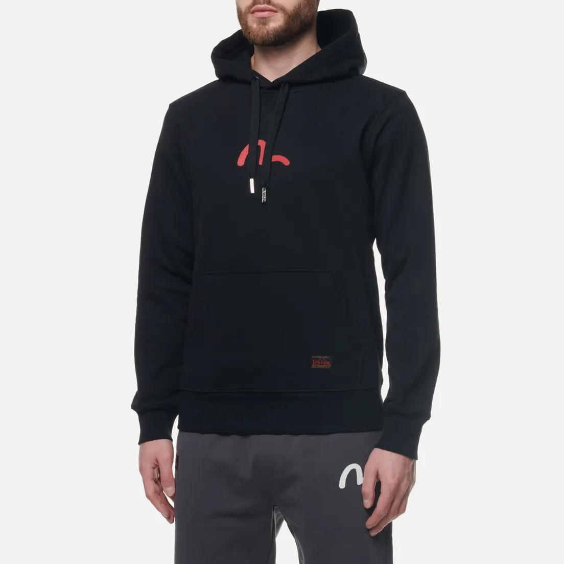 Evisu Мужская толстовка Basic Hoodie Seagull Print