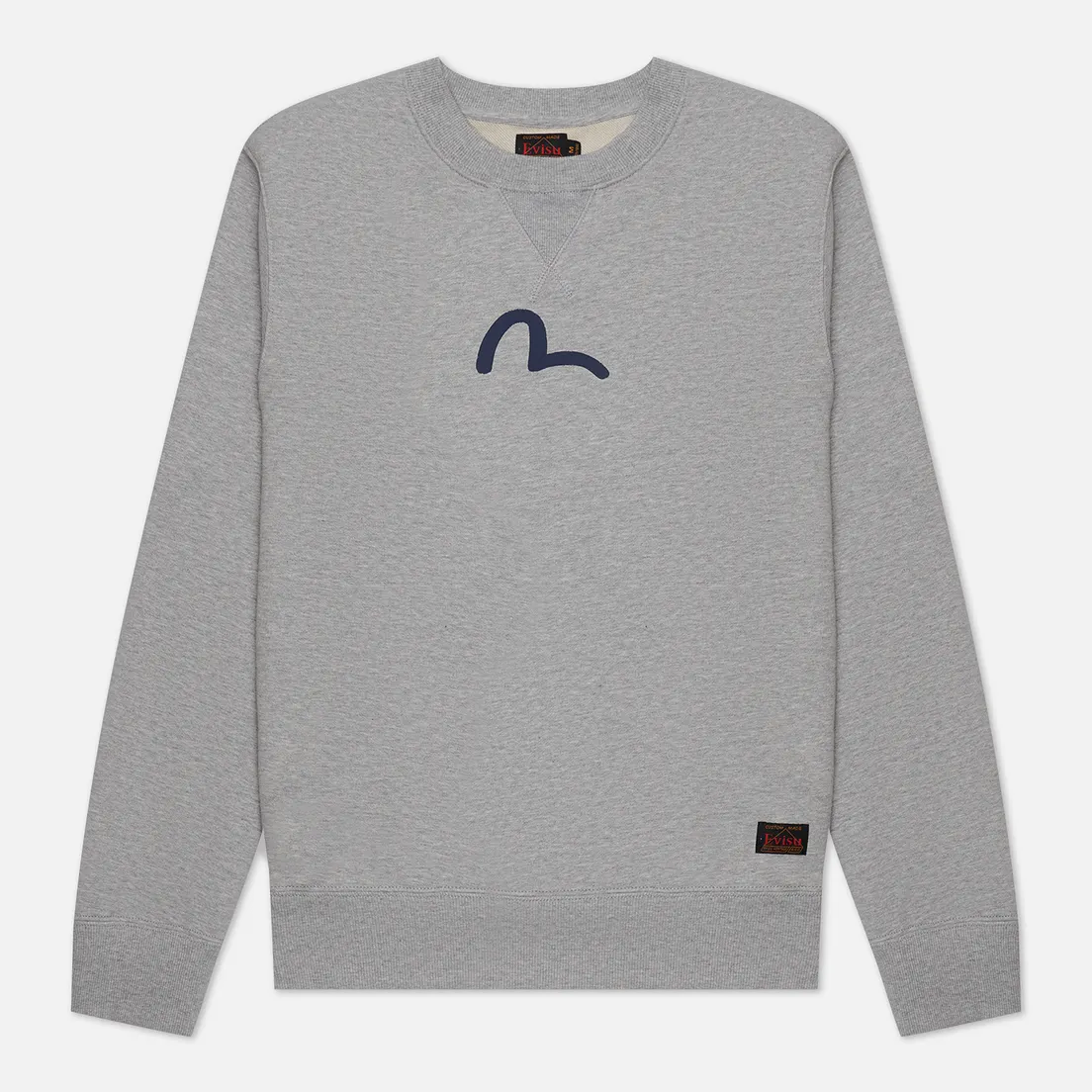 Evisu Мужская толстовка Basic Crew Neck Seagull Print