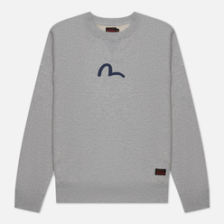 Evisu Мужская толстовка Basic Crew Neck Seagull Print