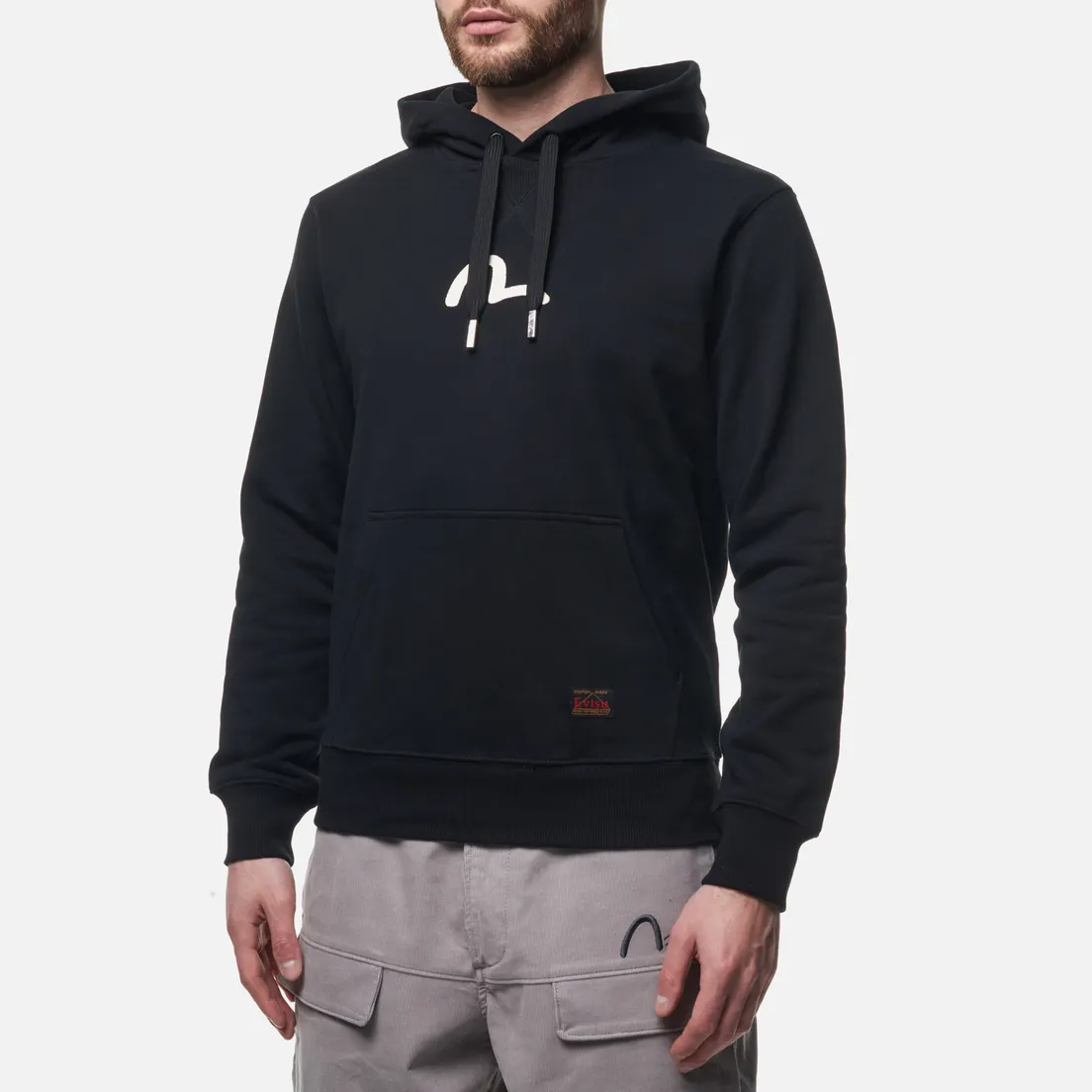Evisu Мужская толстовка Seagull Printed Hoodie Regular Fit