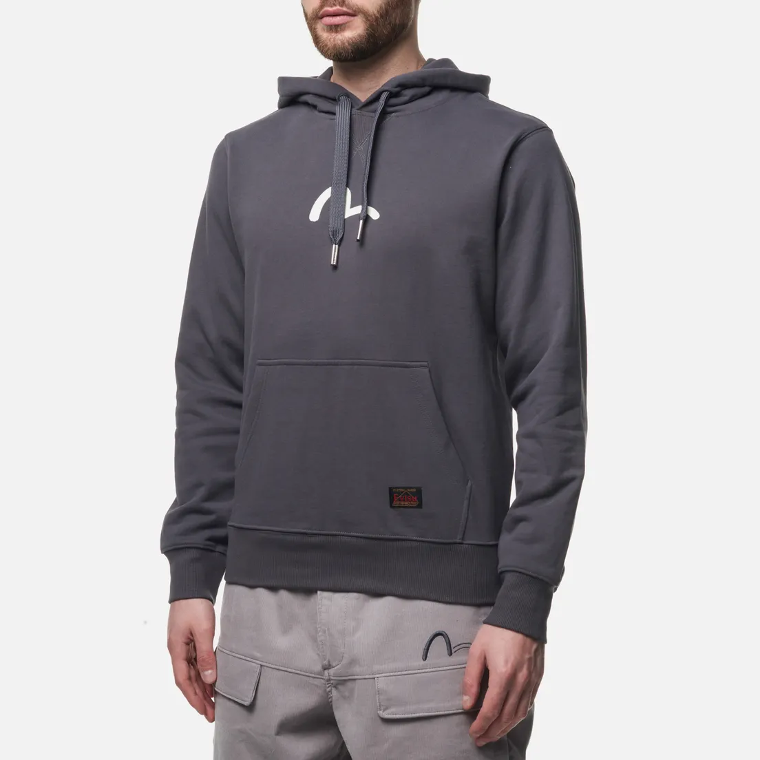 Evisu Мужская толстовка Seagull Printed Hoodie Regular Fit