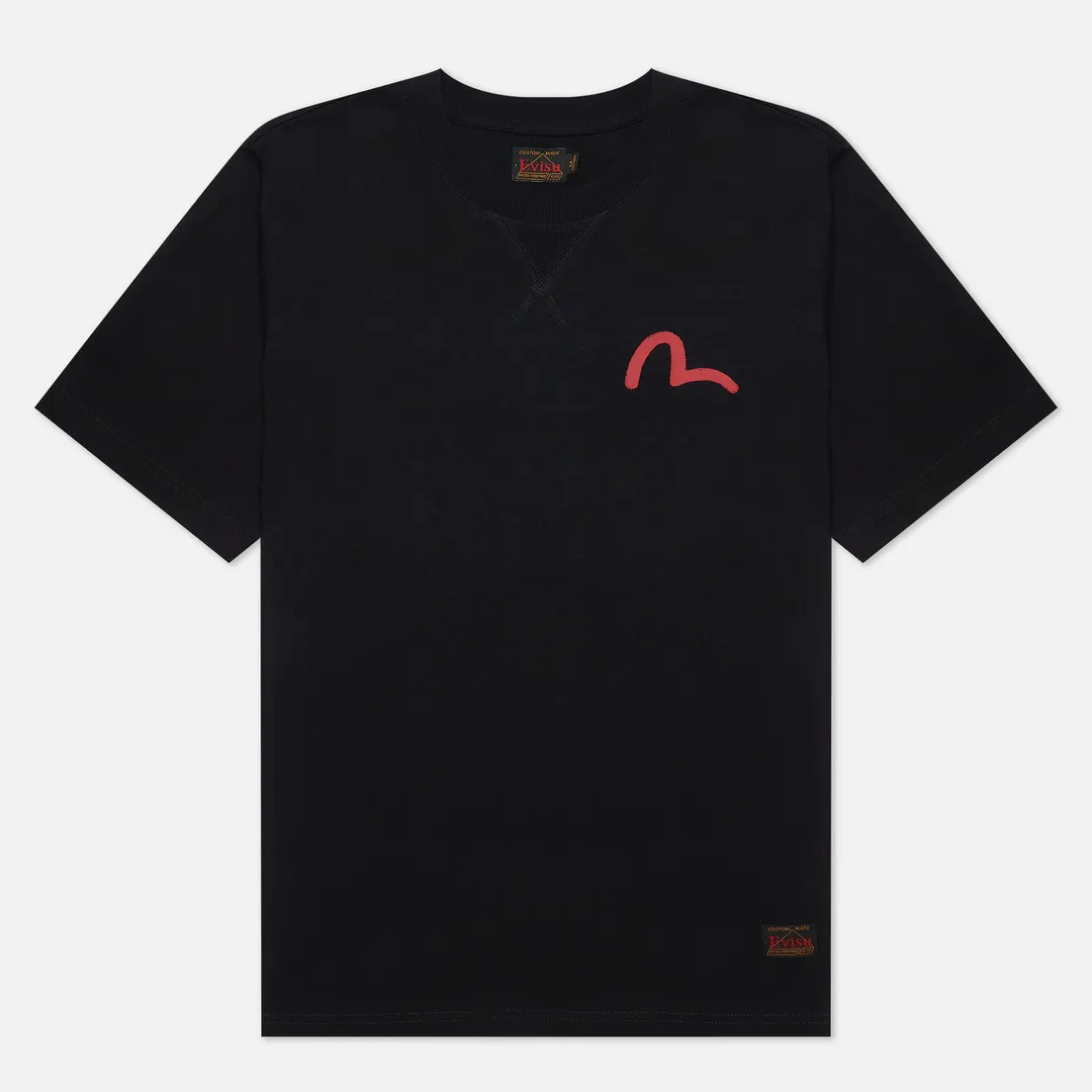 Evisu Мужская футболка Basic Crew Neck Seagull Print