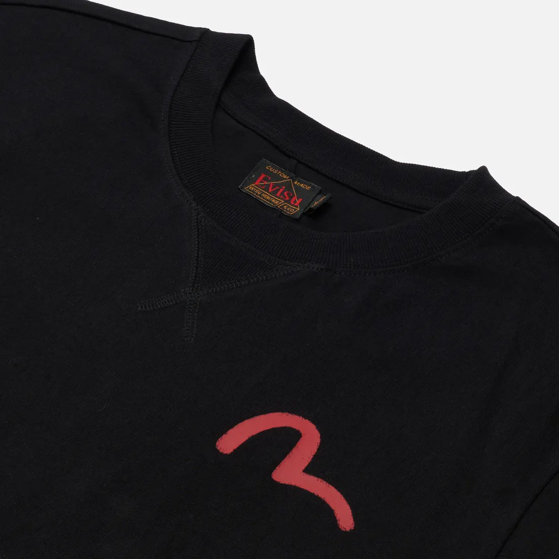 Evisu Мужская футболка Basic Crew Neck Seagull Print