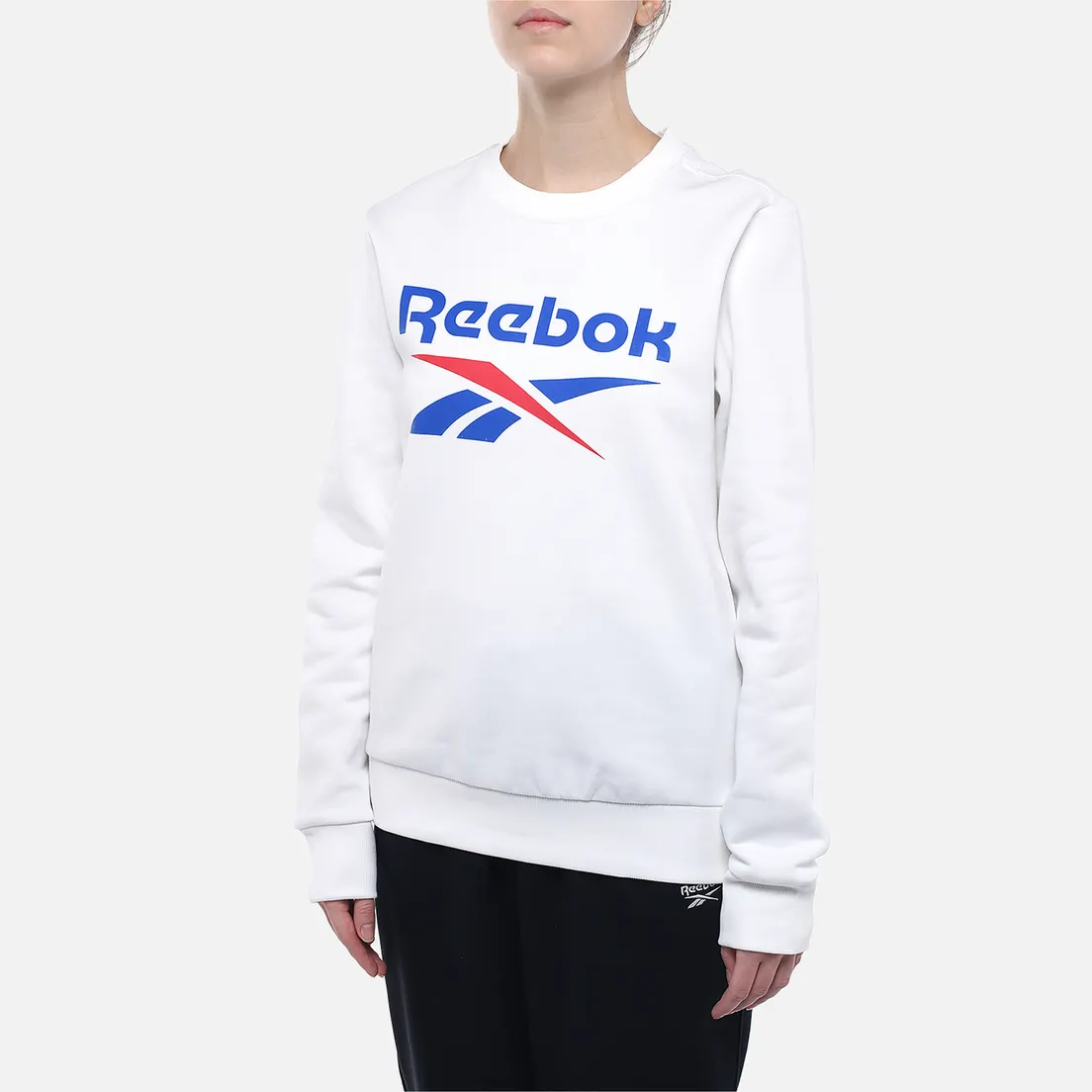 Reebok Женская толстовка Identity Big Logo Fleece Crew
