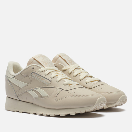 фото Женские кроссовки reebok classic leather, цвет бежевый, размер 35.5 eu