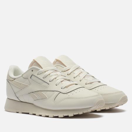 фото Женские кроссовки reebok classic leather, цвет бежевый, размер 35.5 eu