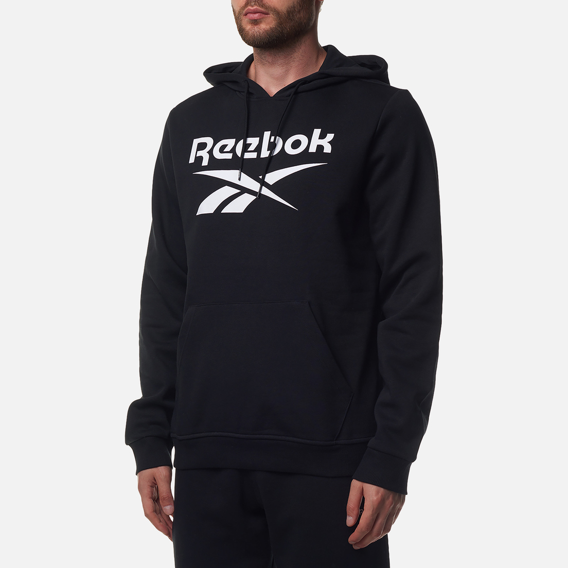 Reebok Мужская толстовка Identity Fleece Stacked Logo Hoodie