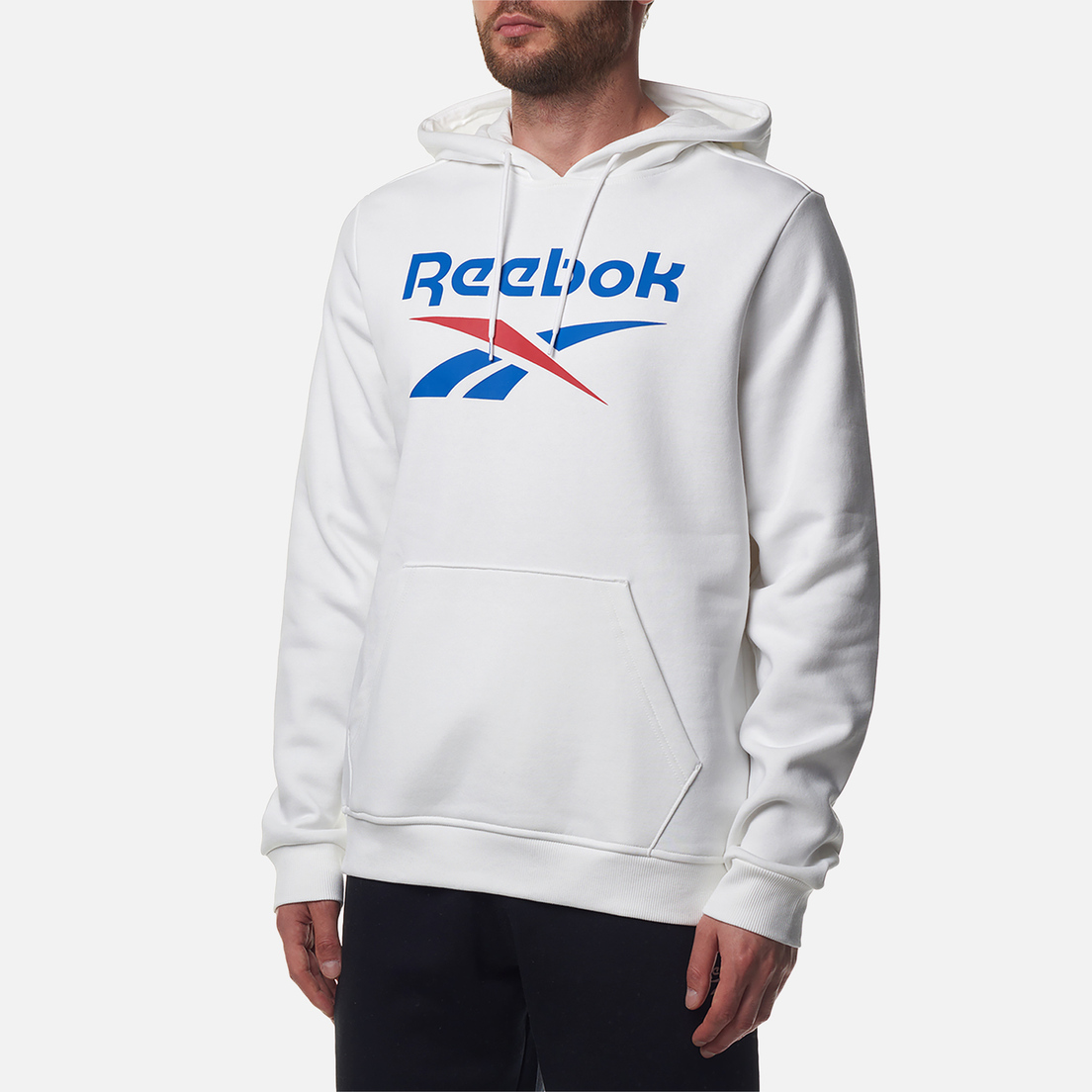 Reebok Мужская толстовка Identity Fleece Stacked Logo Hoodie